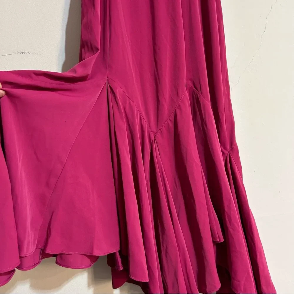 Abercrombie & Fitch Mermaid Slip Maxi Dress Fuchsia Size Small Petite